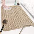 Mofonky Shower Mat Non Slip: 35.4 x 23.6 Inch Extra Large TPE Shower Mats for Inside Shower - Anti Slip Shower Stall Matt with Drain Hole and Suction Cups for Elderly