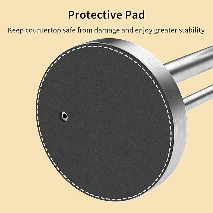 YUMORE Toilet Paper Holder Stand with Storage, Bathroom Weighted Base Floor Toilet Paper Roll Holder Free Standing for 3 Rolls, Brushed Nickel