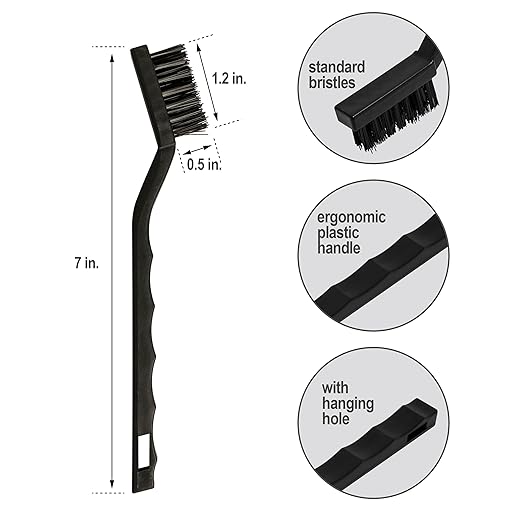 6Pcs Wire Brush Set, Stainless Steel/ Brass/ Nylon Bristle Brushes for Cleaning Rust, Scratch Wire Brushes for Cleaning Welding Slag, Paint and Dirt Removal