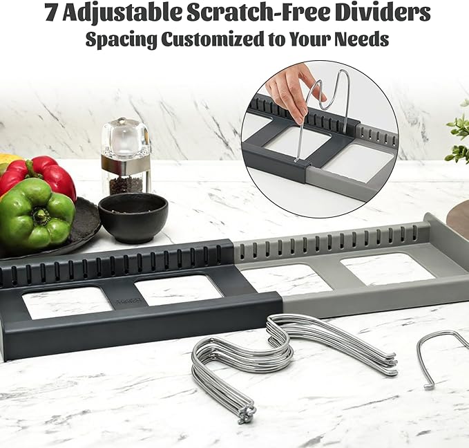 Pot Lid Rack and Baking Pan Cookware Storage Organizers Inside Cabinet for Under Cabinet