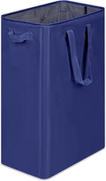 efluky Slim Laundry Basket, Narrow Laundry Hamper with Handles, Collapsible Dirty Clothes Hamper, Tall Laundry Bin for Laundry Room, Dorm and Bedroom, 12.7 Gallons(75L) Blue