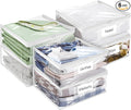 Plastic Storage Bags with Easy-Glide Zipper, Pack of 6, Durable Clear Vinyl Zippered Storage Bags for Clothes Sweaters Comforters Blankets Sheets Bedding (18 x 15 x 4 Inch)