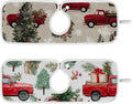 Sink Faucet Absorbing Mat Kitchen Sink Splash Guard Splash Faucet Drip Catcher for Bar RV Bathroom 2PCS 14.9x5.5in Watercolor Christmas Trees and Trucks Box