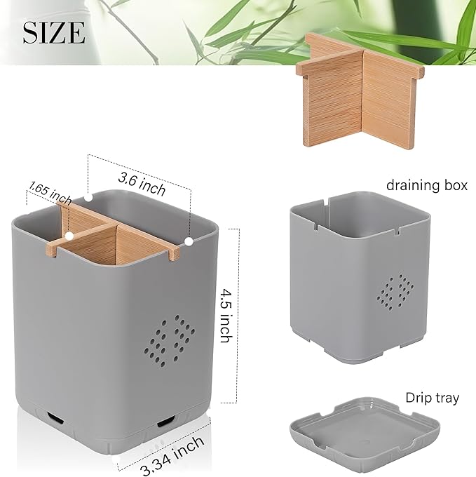 Toothbrush Holders for Bathrooms, Electric Toothbrush Holder Kids Toothbrush and Toothpaste Organizer for Countertop Vanity Accessories Storage (3 Slots Grey)