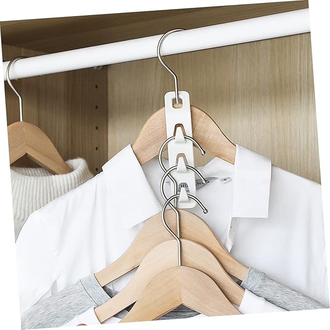 3sets Space Saving Hanger Connector Hooks Closet Hanger Hooks for Efficient Wardrobe Organization and Easy to Use for Home and Dormitory Storage