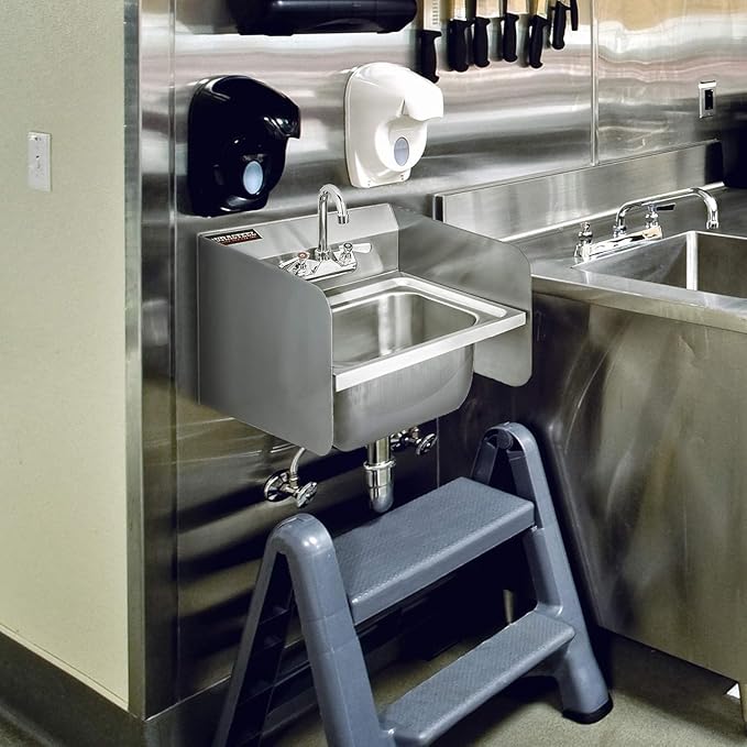 DuraSteel Stainless Steel Splash Guard for Sink & Fryer - 15" x 12" Wall Mount Shield for Deep Fryer Splash Guard Commercial - Stove Oil Splatter Protection Screen for Kitchen Area Safety & Hygiene