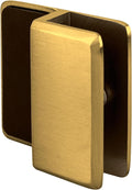 Brixwell Satin Brass Beveled Frameless Shower Door Stop for Glass Thickness 1/4" to 3/8", Non-Slip Barrier, Stylish Modern Bathroom Accessory