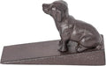 Sungmor Heavy Duty Cast Iron Dog Door Stops | Decorative Cute Animal Statue Metal Door Stopper Wedge with Non-Slip Mat | Solid & Antique Style Windproof Door Holder for Patio Yard Garden Farmhouse