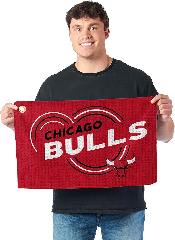 Northwest NBA Golf Towel – Official Licensed Microfiber Waffle Fabric, Absorbent 16x25 in Club Cleaning Accessory