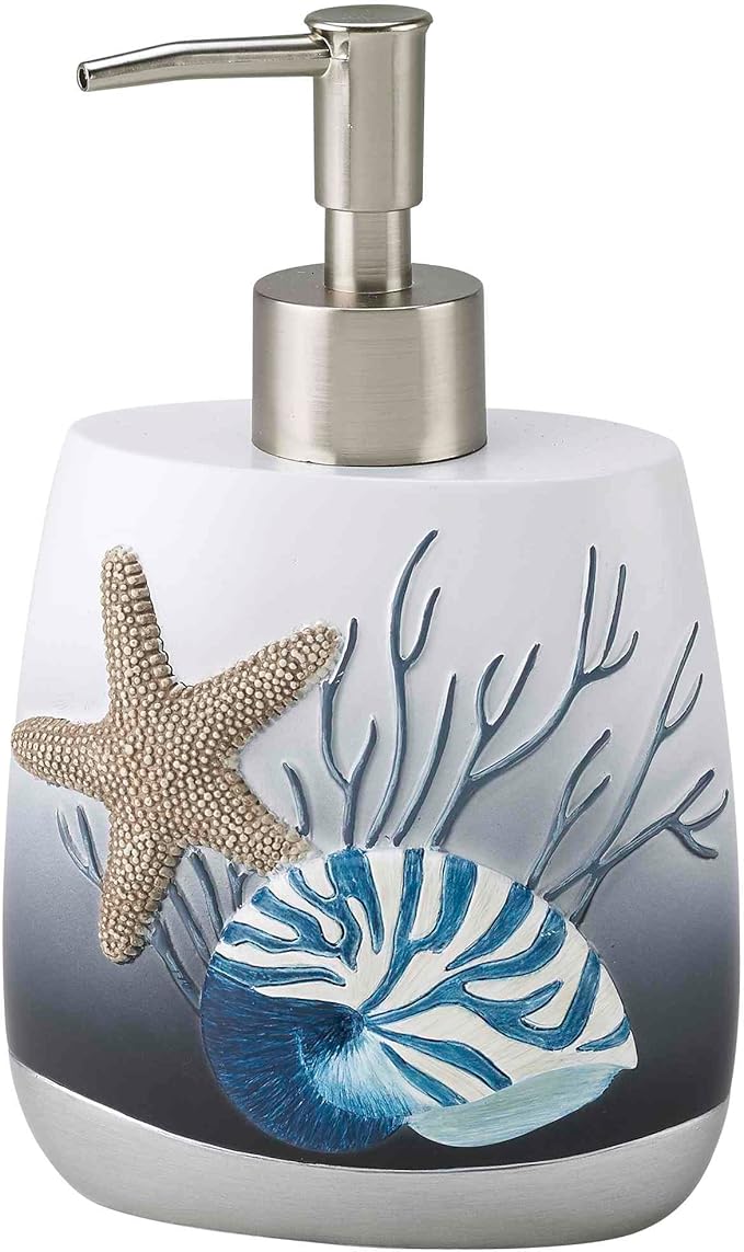 Avanti Linens – Bathroom Accessory, Resin Countertop Accessories, Oceanscape Inspired Bathroom Decor (Blue Lagoon Collection)
