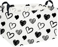 Rectangular Kids Baskets,Heart Storage Bins Organizer.Cute Storage Bin with Handles. Kids Basket,Girls Room Decor,Books Basket, Gifts Bins Empty.(Black Heart)