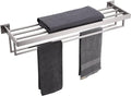 KOKOSIRI Towel Rack 32-Inch Bathroom Towel Shelves with Double Towel Bars SUS304 Stainless Steel Wall Mounted, Brushed Nickel B6003BR-L32