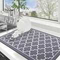WISELIFE Dish Drying Mat Super Absorbent Drying Mat Large Dish Drying Mats for Kitchen Counter Easy Clean Dish Mat Kitchen Drying Mat18"x 28" Stylish Grey