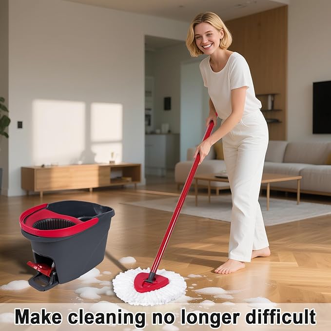 10 Pack Spin Mop Replacement Head Mop Refill Compatible with Ocedar Triangle Swivel Mops Microfiber Swivel Mop Refill,Deep Clean,Machine Washable and Easy to Replace