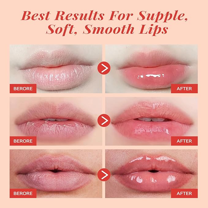 ANAI RUI Cherry Lip Scrub & Lip Mask Set, Vitamin E, Lip Scrub For Women, Lip Scrubber Exfoliator, Hydrating Lip Mask Overnight, Sugar Scrub for Dry Chapped Lips, Lip Care Set for Women