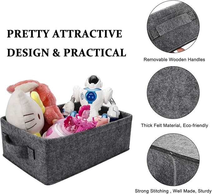 Small Storage Basket Modern Storage Baskets Felt Collapsible Baskets Storage Bins for Cellphone Earphone Chargers Cables Make Up Hair Supplies Fabric Drawers Storage Basket Cute Bin