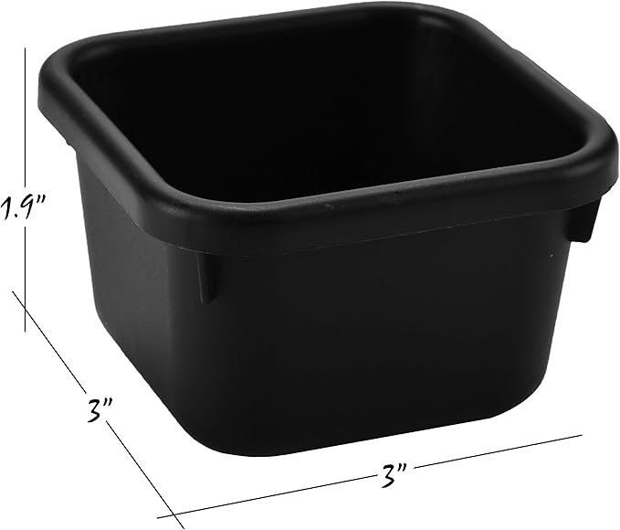 Masirs Interlocking Drawer Organizer Bins, Durable Plastic, Various Sizes for Custom Layout Design, Great for Desk Drawer, Tool Box or Garage Organization, (Black | 8-Piece Set)