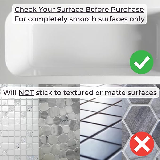 LUMA HOME Non Slip Bathtub Mat and Shower Mat Beige TPE Strong Suction Cups Aesthetic Bath Mat for Inside Shower with Soft Texture, Quick-Dry Drain Holes, Spa-Inspired Design 30x17” (75x43 cm)