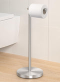 KES Toilet Paper Holder Stand SUS 304 Stainless Steel Rustproof Pedestal Lavatory Tissue Roll Holder Floor Stand Modern Brushed Nickel Finish, BPH283S1-2