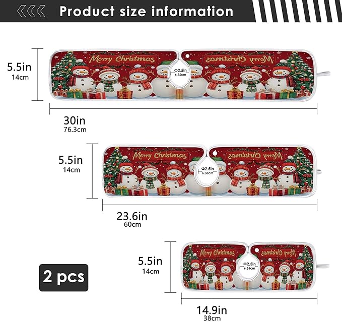 2 Pack Faucet Splash Catcher Christmas Snowman Sink Mat for Faucet Absorbent Kitchen Splash Guard Drip Catcher for Farmhouse Barthroom Bar, M