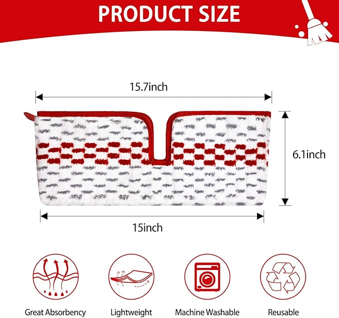 3 Packs Microfiber Spray Mop Pads Compatible with Promist MAX Reusable Spray Mop Refills for Oceda ProMist Dust Mop,Dual-Action Washable Flip Mop Pads Replacement for Dry Wet Floor Cleaning.