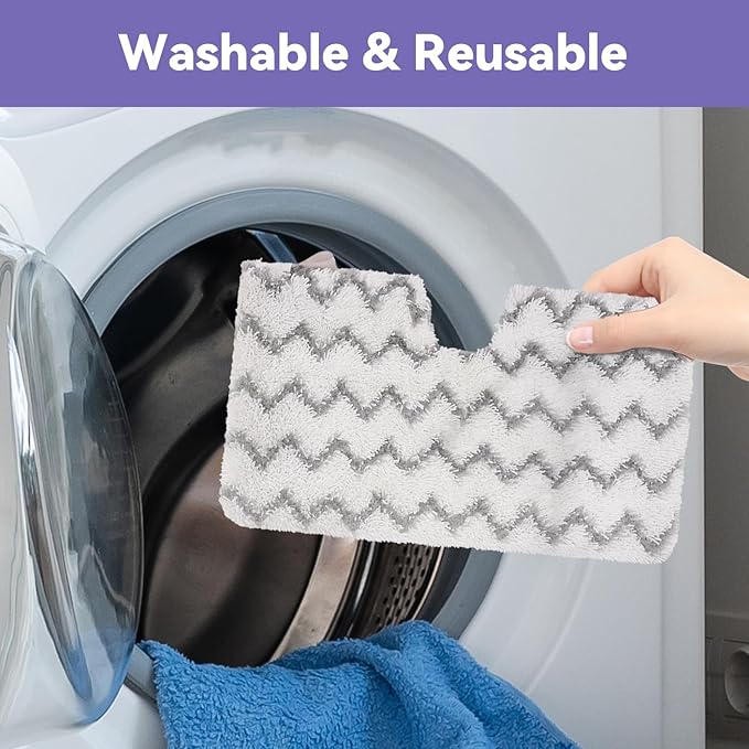 Washable for Shark Steam Mop Replacement Pads: S3501 For Shark Steam Pocket Mop S3601D S3601 S3801CO S3901 S3550 SE450 For Shark Steamer Pads Microfiber Cloth Cover Scrub Floor Cleaning Cleaner (3pcs)