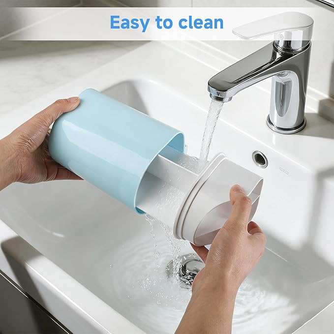 Johehe Toothbrush Organizer with Cover,4 Slots for Bathroom Toothbrush Holders,Dustproof Design,with Wall Mounted,Electric Toothbrush Holder and Toothpaste Holder,Bathroom Countertop Storage