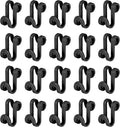 uxcell Clothes Hanger Connector Hooks, 20Pcs - ABS Hanger Hooks, Hanger Extender Hooks, Hanger Hooks Space Saver for Closet (Black)