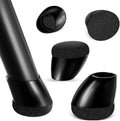 Ezprotekt 16 Pcs Chair Leg Floor Protectors, Silicone Covers Felt Furniture Pads for Hardwood Floors, Chair Leg Caps for Tilted Legs (15°-25°), Anti-Scratch and Reduce Noise Small Fit (0.55"-0.8")