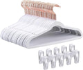 14 Inch Velvet Kids Hangers -50 Pack Durable & Non-Slip Closet Organizers for Big Kids & School-Age Children, 0.2" Ultra Slim Space-Saving Design with 10 Hanger Clips - White