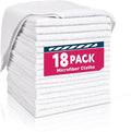 TEAWOO White Microfiber Towels- 18 Pack, Microfiber Cleaning Cloths Bulk, Microfiber Towels for Cars, Cleaning Rags (12x12 inches)