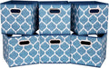 Square Fabric Cube Storage Bins 10.5x10.5 x 11In Blue Cloth Storage Cubes Baskets Foldable Storage Boxes Decorative Cubicle Strorage Inserts Cubes Drawer Organizer Closet,QY-SC09-6