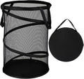 BATTOO Black X-Large Collapsible Laundry Basket Foldable Mesh Pop Up Hamper with Handles for Laundry Room, Bathroom, Kids Room, College Dorm, Travel, Camping, Gift Basket
