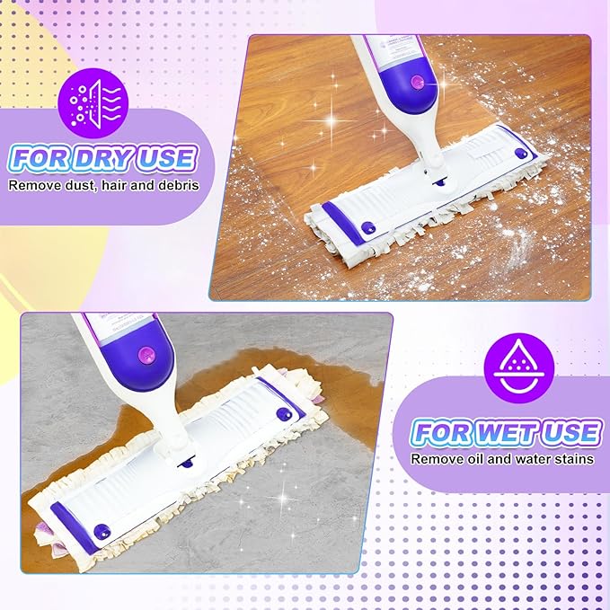 Power Mop Pads Refills Compatible with Swiffer Power Mop Disposable Power Mop Refills Replacement Wood Mopping Pad Refills for Floor Cleaning, 5 Pack