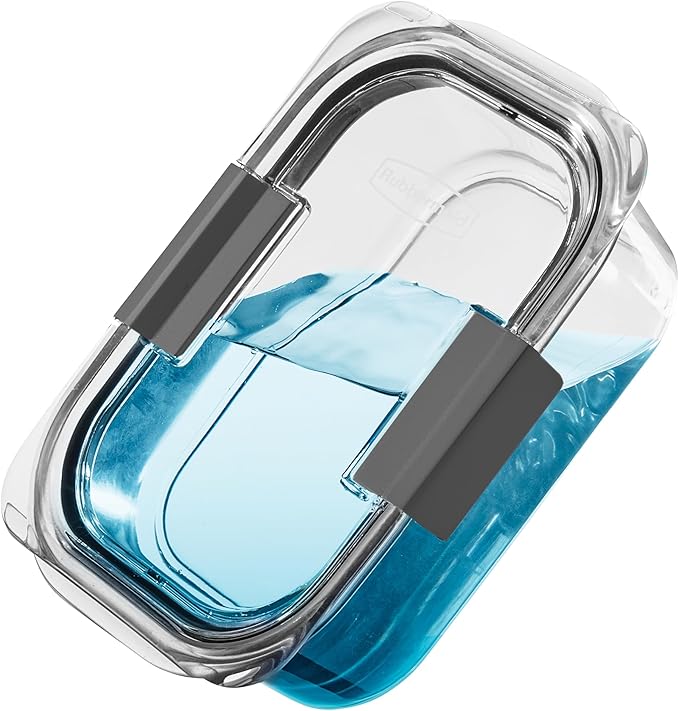 Rubbermaid Brilliance Tritan Plastic Food Storage Containers BPA Free Airtight Lids Ideal for Lunch Meal Prep & Leftovers Set of 5 (3.2 Cup)