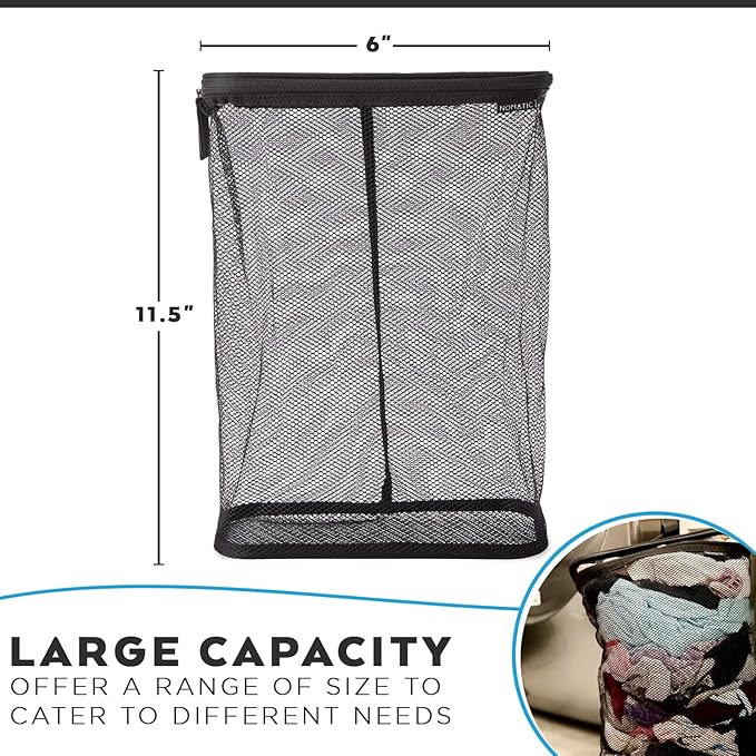 NOMATIC Mesh Laundry Bag - Travel Laundry Hamper - Packable Net Bag for Clothing - Packable Travel Laundry Sack