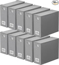 SpaceAid 10 Pack Bed Sheet Organizers and Storage, Foldable Sheet Organizer for Linen Closet, Sheets Set Folder Keeper with Window XL (Queen & King Size) Organizing Bedding Container, Gray