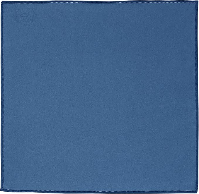 MI&VI Synthetic Chamois Microfiber Instrument Cleaning & Polishing Cloth for Violin, Viola, Cello, Bass, Guitar, Piano, Saxophone, Flute 12x12in (Navy-Blue)
