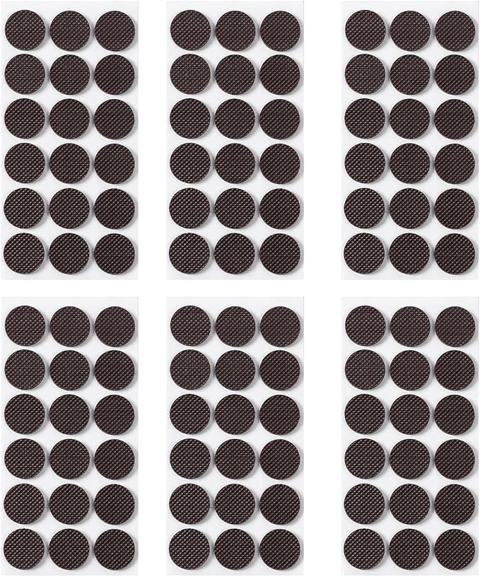 Furnigear Non Slip Furniture Pads - Self Adhesive Rubber Anti Skid Pads Grippers Rubber Chair Feet Furniture Pads for Hardwood Floors -Protectors for Furniture Table Legs Anti Slip 108 Pcs 1" Round