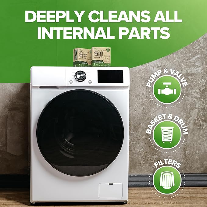 Renuv® Washing Machine Cleaner + Dishwasher Cleaner Bundle - Heavy Duty Appliance Deep Cleaning, Descaling and Deodorizing