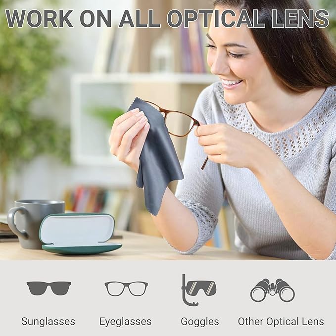 6 Pack Japanese-Style Premium Microfiber Glasses Cleaning Cloth Streak & Scratch-Free Lens Cleaning Cloth – Safe for Eyeglasses, Sunglasses, Glasses Cleaner, Lens Wipes, iPhone & Screens