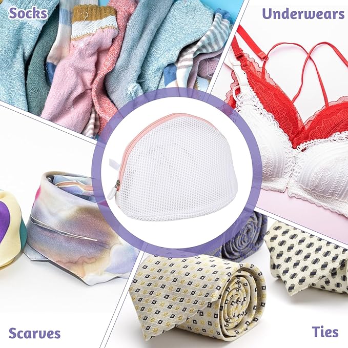 Giantree 3 Pcs Bra Washing Bags, Mesh Wash Bag for Bras with Zipper, Large Bra Washing Bags for Laundry, Bra Laundry Bags for Washing Machine Women Lingerie Bags Wash for Washing Delicates