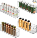 iDesign Small Stackable Storage Bins with Handles for Pantry or Fridge, Set of 4, Clear, Made in USA