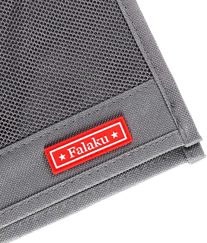 Falaku Bedside Caddy,Bedside Organizer Caddy Under Mattress,Holds Magazines,Books (4 Pockets-Grey)