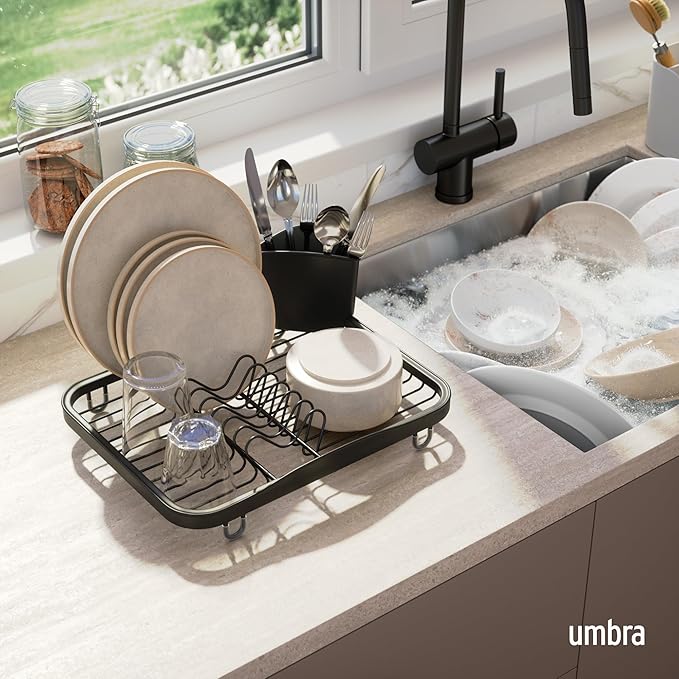 Umbra SINKIN Dish Rack Black