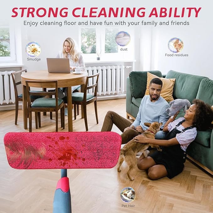 Replacement Microfiber Mop Pad for Rubbermaid Reveal Spray Mop - 12 Pack Wet & Dry Floor Cleaning Refills Reusable Fit for Any Microfiber Reveal Flat Mop 16.5"