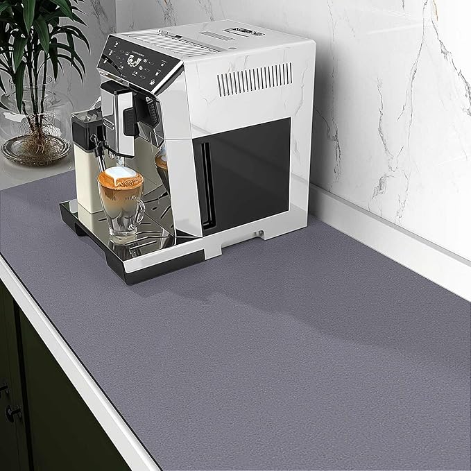 WISELIFE Dish Drying Mat Super Absorbent Drying Mat Large Dish Drying Mats for Kitchen Counter Easy Clean Dish Mat Kitchen Drying Mat18"x 32" Classic Grey