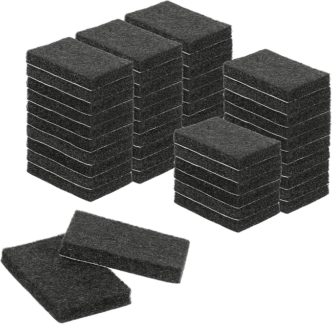 uxcell Felt Furniture Pads, 48Pcs 1.5" x 0.98" Adhesive Backed Felt Non-Slip Anti-Scratch Chair Leg Protectors for Protecting Hardwood Floor, Black