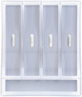 Glad Silverware & Utensil Drawer Organizer - Divided Clear Plastic Storage Tray with 5 Compartments for Kitchen Flatware and Cutlery - BPA Free, Food Safe, Non Slip, 11x13 inches
