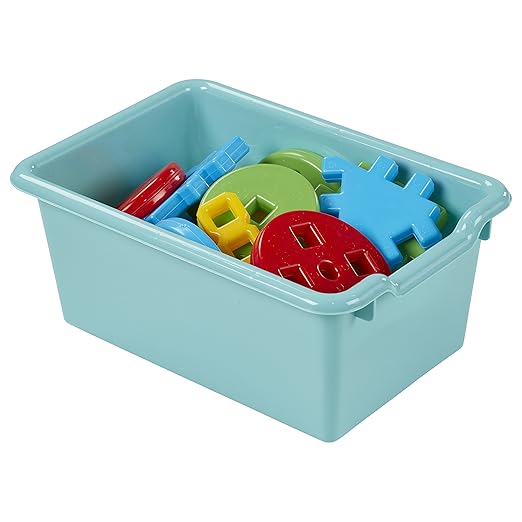 ECR4Kids Scoop Front Storage Bins, Multipurpose Organization, Contemporary, 10-Piece